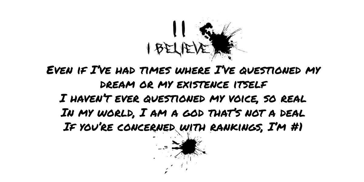 Ever since those textbook pages as a kid, Namjoon never lost his voice. He's always believed in himself, his own god, and believed in his god rap. He may not always know who he is or where he's going, but Namjoon always trusts that he'll always have stories to tell. He believes.+