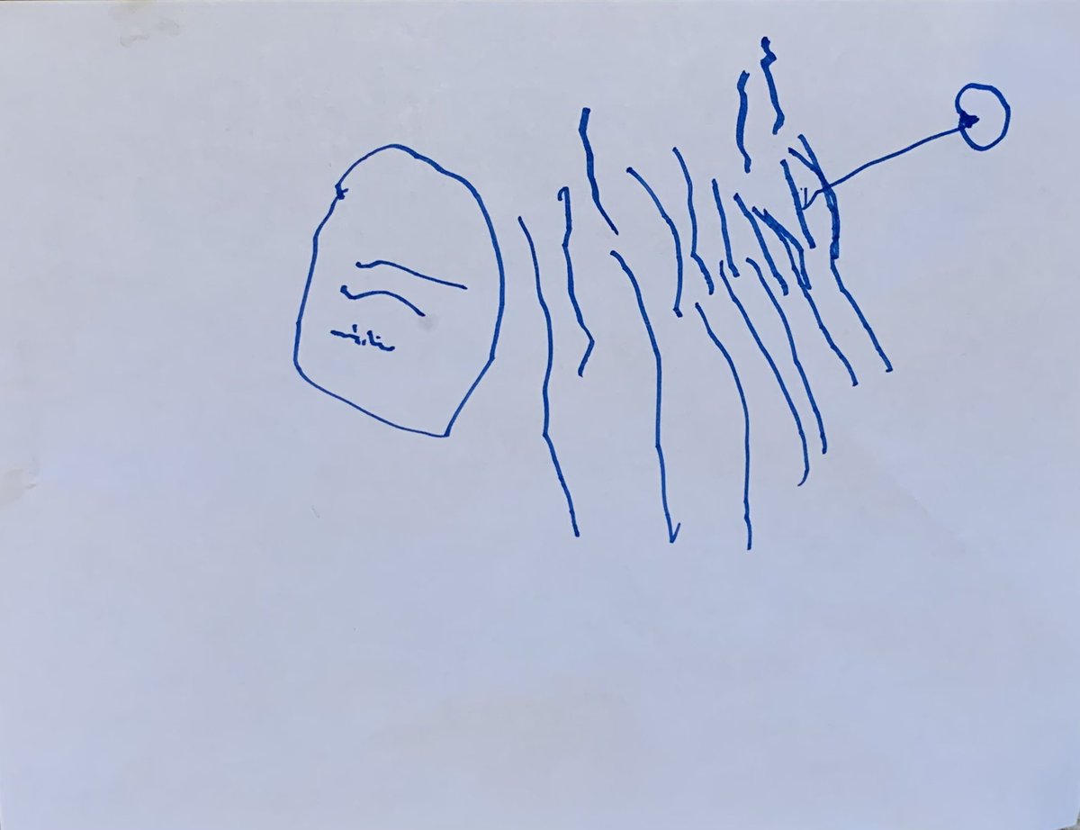 Bendraws2's tweet photo. This is one of my favorite dinosaurs. A mosasmosas (mosasaurus)! He lived in the ocean. #crayola marker on printer paper #art #draw #picture #dinosaur #mosasaurus #toddler #3yrsold https://t.co/X83tlrsmvI