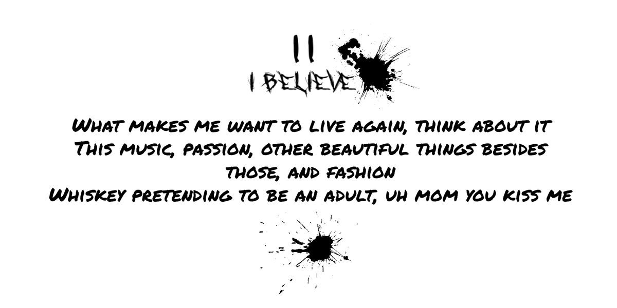 In I Believe, Namjoon celebrates himself, his love for life and music, his passion, his drive, and the trust he puts in himself. The world is beautiful and full of things worth enjoying, so please believe. +