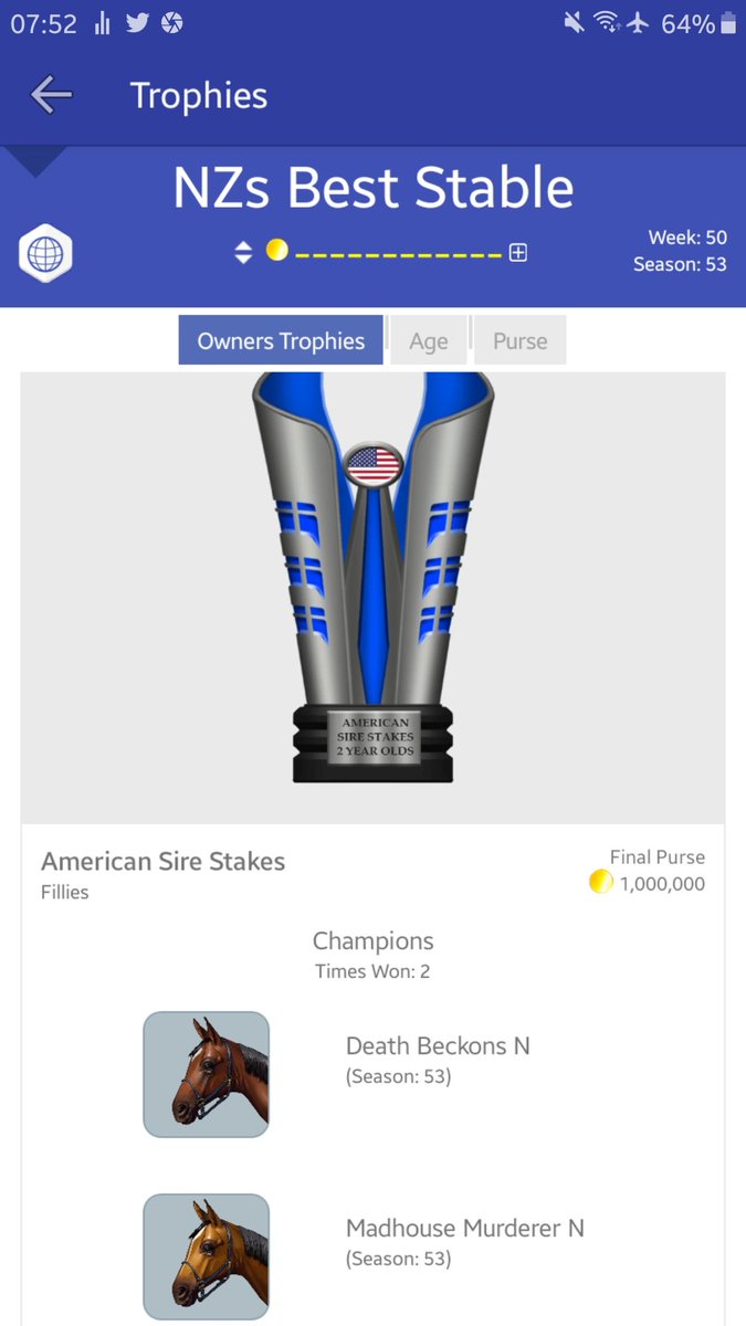 How many studs sire winners of both divisions of the same age sires stakes in the same season? Well, here is one! 50k in Australia <a href="/AndPacing/">Off and Pacing</a>