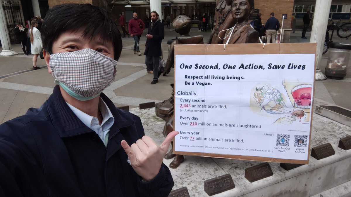 centrelin's tweet photo. 【您的一秒鐘決定牠的一輩子】Day 6
利用午餐1小時，30天1天1小時的願。
一開始飄了小小的細雨，幸好沒下雨。日照時間變短了，天氣也變冷了，還剩24天。(6/30)

#一天一蔬食
#讓你身體健康又舒適
#歡迎大家一起加入
#尊重生命
#茹素開始 https://t.co/gHdfgfHoY4