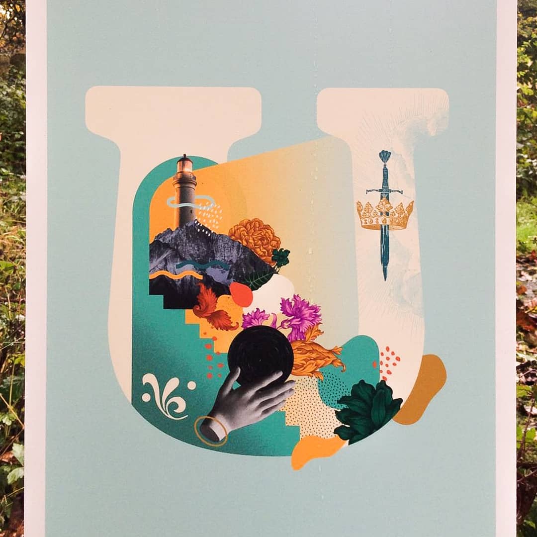 jackfoniles's tweet photo. A reimagining of one of York's oldest crafts, illuminated letters. 26 incredible York based creatives have each taken a letter (here's mine), to create the Alphabet Illuminate. Head down to Museum Gardens to see it all!  @yorkdesignweek @LazenbyBrown @brightyoungthings https://t.co/FQ0Dq4hQZk