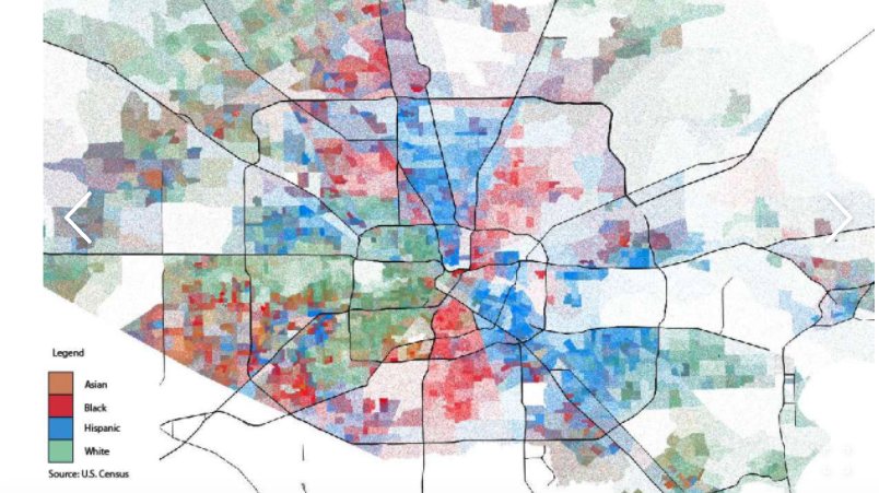 zachdespart's tweet photo. Check this out in #Houston, where through last week's record turnout, the Democratic precincts with the fewest voters compared to '16 were largely in majority-Latino neighborhoods. https://t.co/M03tzDxJ5x