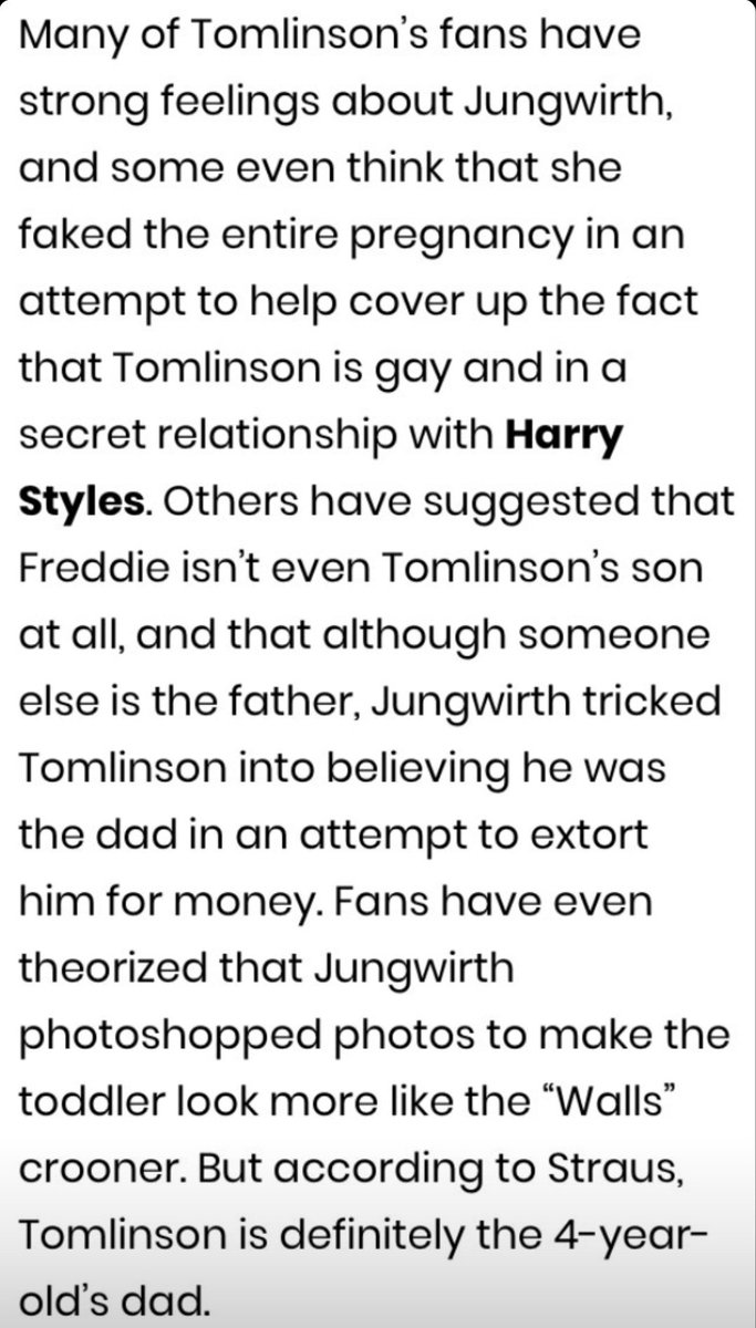 Second article about Jungwirth and the whole book situation.... an exclusive article. Screenshot of the article so you can read it here!  #babygate  #louistomlinson  #briannajungwirth