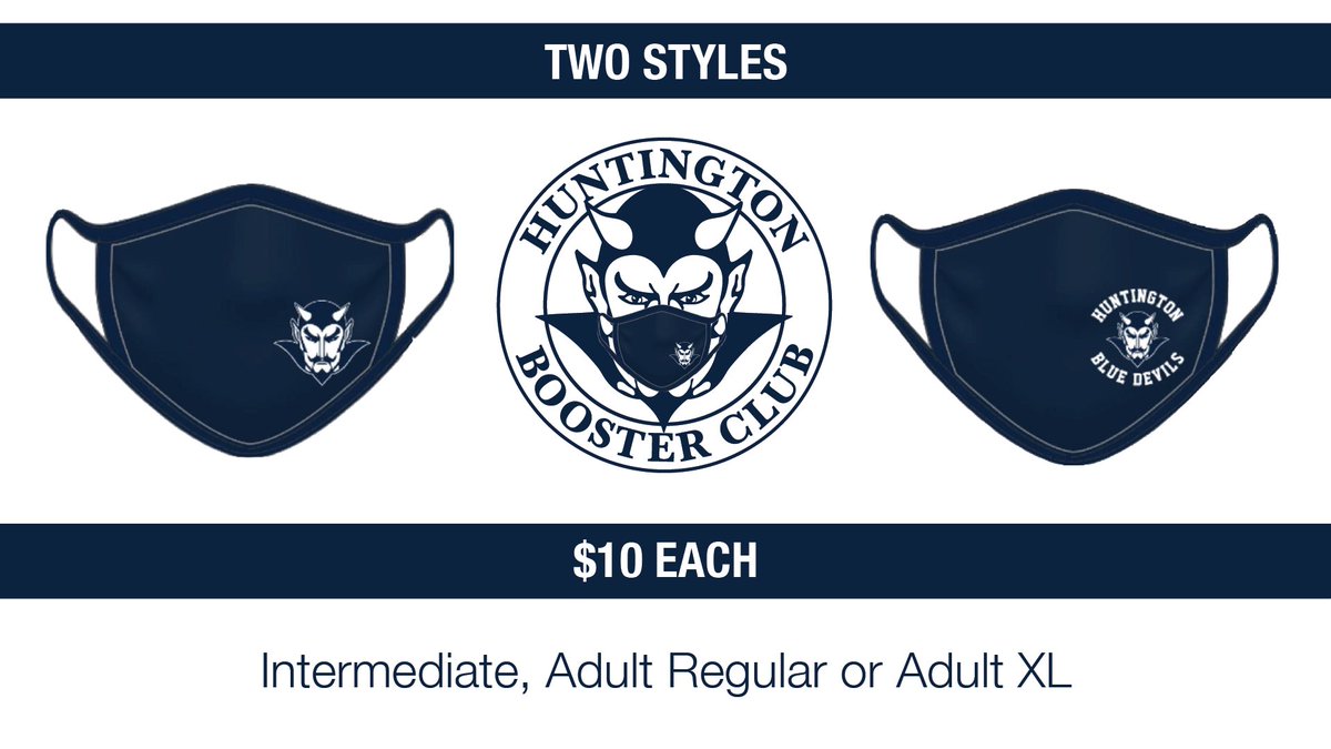Blue Devil masks are available from Booster Club!
bit.ly/3e0ZihO