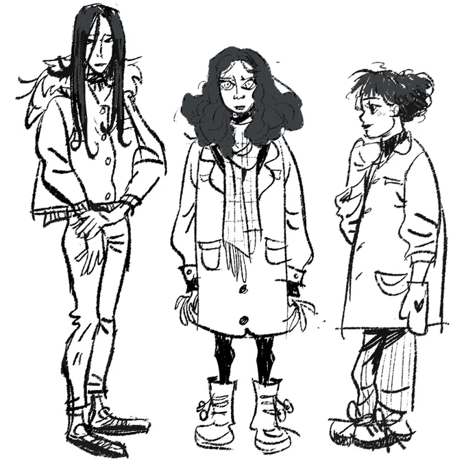 character concepts for class project :J lemme know which one u like most in da first one 