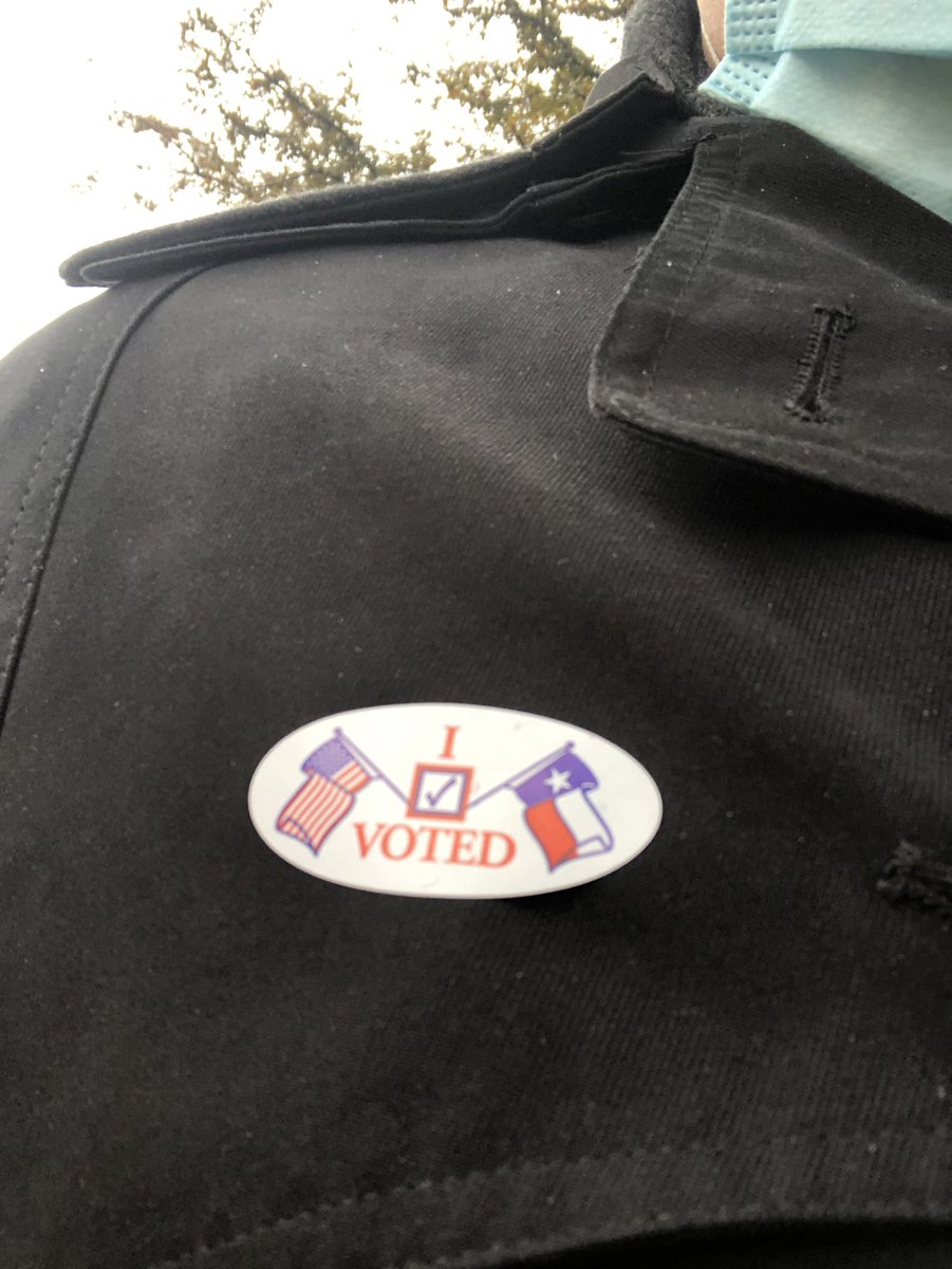 CarrollAndrewC's tweet photo. Voted early in Texas today! There’s still week to go, check your registration, state guidelines, and #VoteEarly if you can! #Election2020 https://t.co/uIiKghVD7L