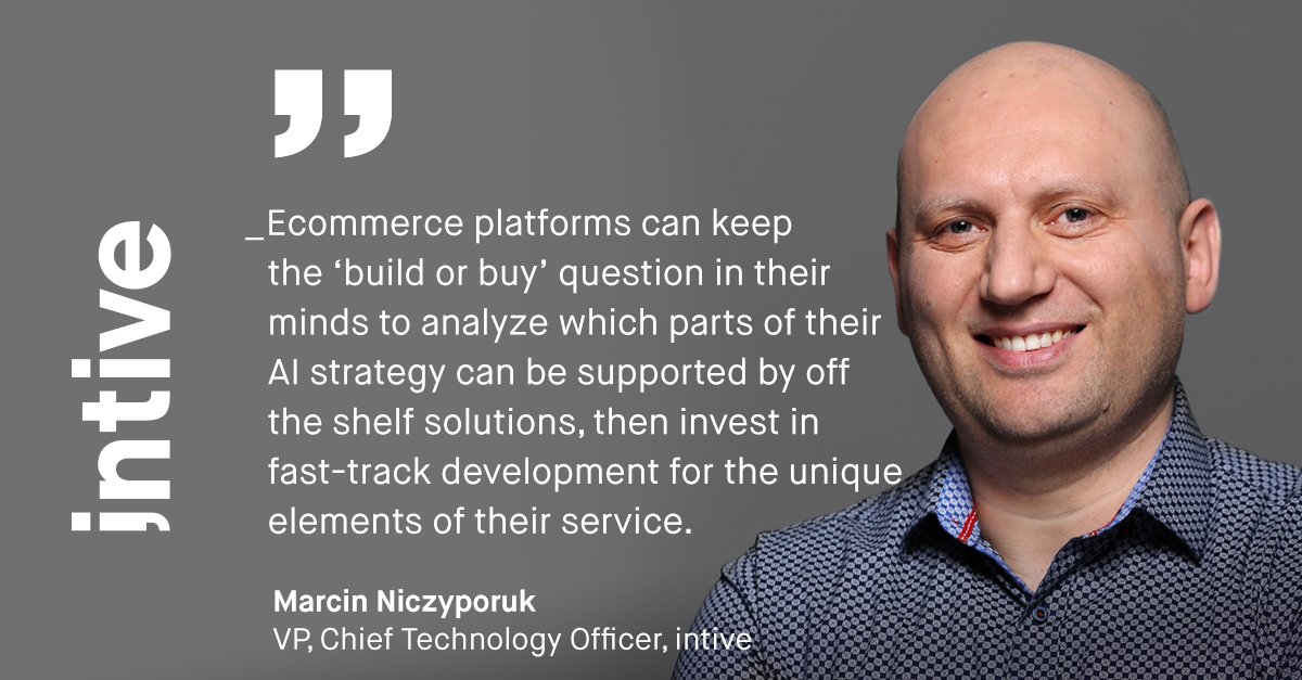 intive's tweet photo. #intive_insight: How can #ecommerce brands leverage #AI to fuel #sales? #intive's @mniczyporuk commnts on the key benefits of #AI-powered #recommendationengines and how to adopt a ‘build or buy’ approach to take advantage of this #technology in 2020: https://t.co/xuwkbw5TW9 https://t.co/Y1SuzCK4bQ