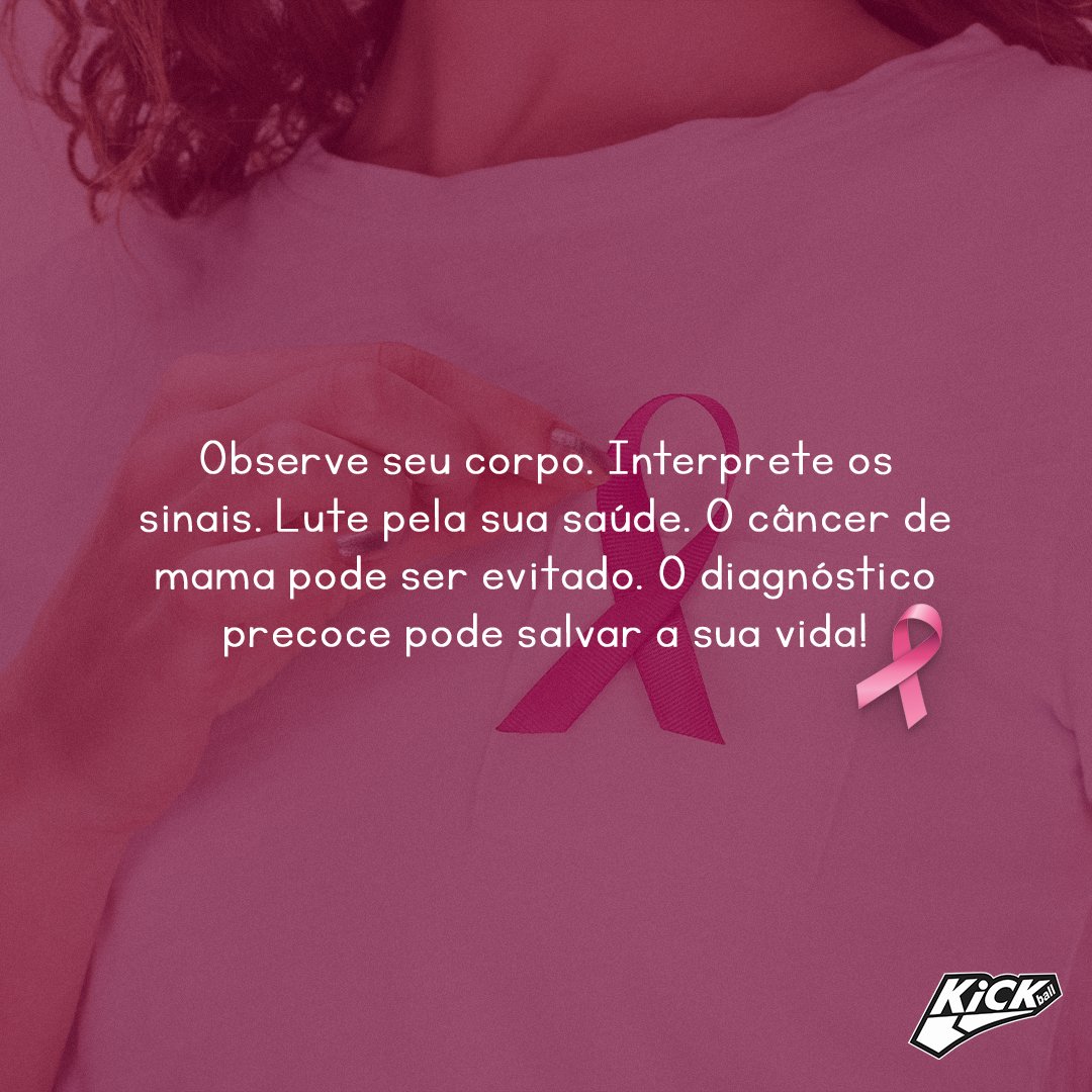 🌹Ame-se. Previna-se. O diagnóstico precoce é a melhor opção para que se tenha uma vida longa e saudável!⁣
⠀
💛 VESTIMOS KICKBALL!
⠀
#kickball #kickballbr #vestimsokickball #outubrorosa