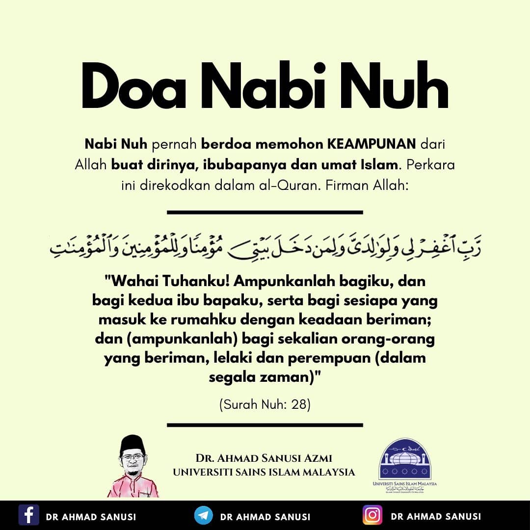 DrAhmadSanusi's tweet photo. Didik diri dan anak-anak untuk berdoa menggunakan lafaz yang diungkapkan sendiri oleh para Nabi seperti yang direkodkan di dalam al-Quran. Ungkapan doa daripada al-Quran ini adalah sebaik-baik lafaz yang diwahyukan oleh Allah kepada Rasulullah. https://t.co/yfJfDcVIhx