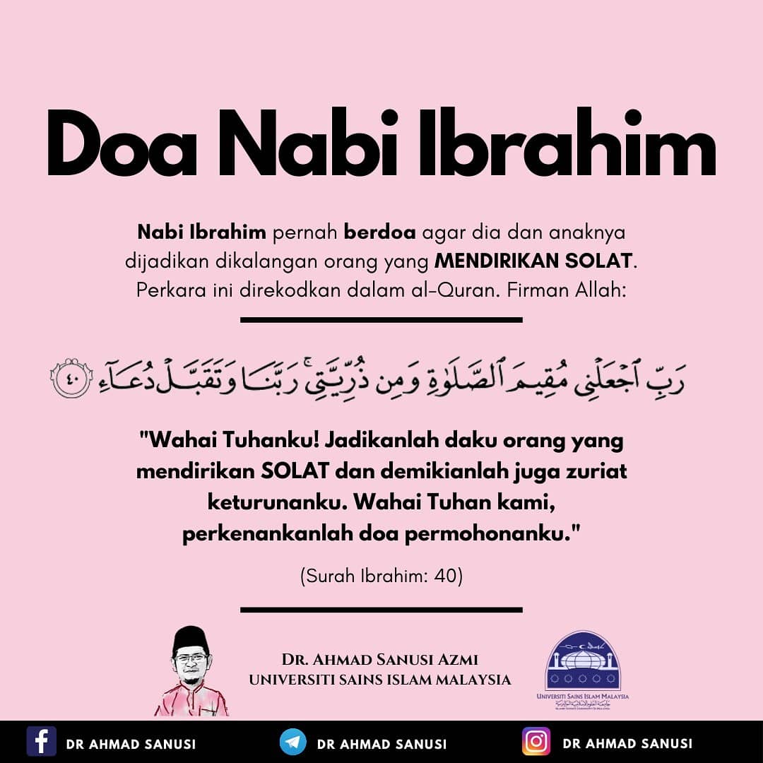 DrAhmadSanusi's tweet photo. Didik diri dan anak-anak untuk berdoa menggunakan lafaz yang diungkapkan sendiri oleh para Nabi seperti yang direkodkan di dalam al-Quran. Ungkapan doa daripada al-Quran ini adalah sebaik-baik lafaz yang diwahyukan oleh Allah kepada Rasulullah. https://t.co/yfJfDcVIhx