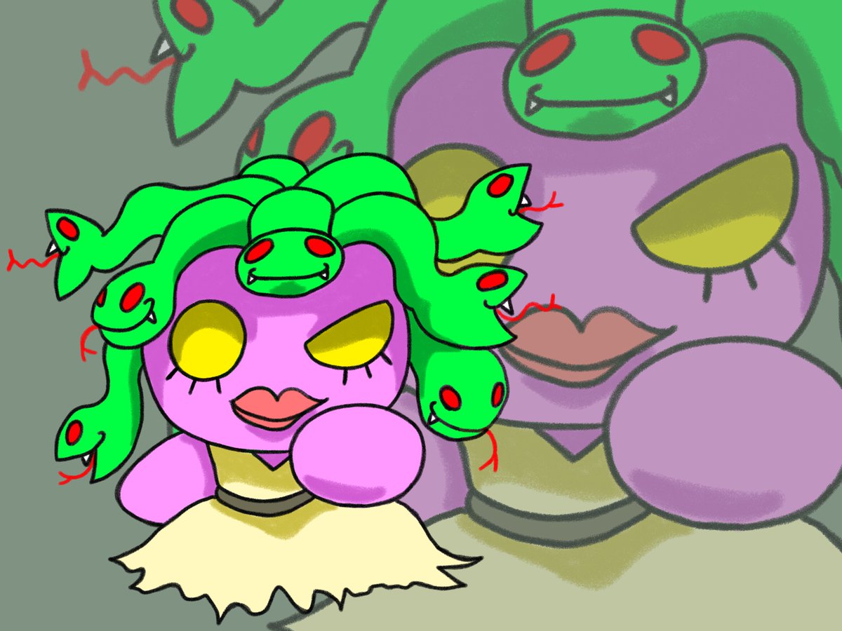 ハロウィン妖怪イラストイベント クロネコくん ゴーゴン ギリシア神話に テツロー Tetsuroのイラスト