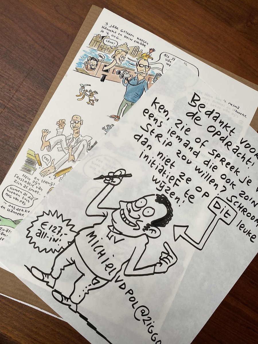 michielvdpol's tweet photo. Laat mij die ene anekdote, die unieke gebeurtenis of dat onvergetelijke incident verstrippen! Op luxe papier perfect verpakt bij u thuisbezorgd!( vooral op dat perfecte verpakken ben ik erg trots) https://t.co/DZIYr8C89E