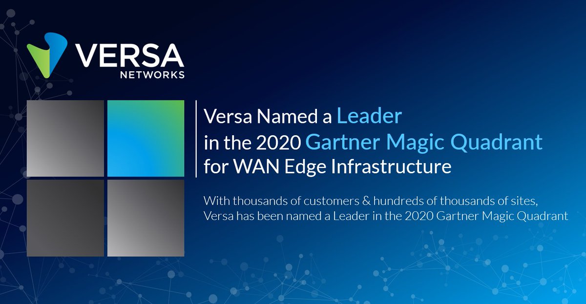 versanetworks's tweet photo. Versa is positioned as a Leader in the Gartner 2020 Magic Quadrant report
https://t.co/Be0rNFI7tC

#MQ #Leader https://t.co/FumJBj1cAo