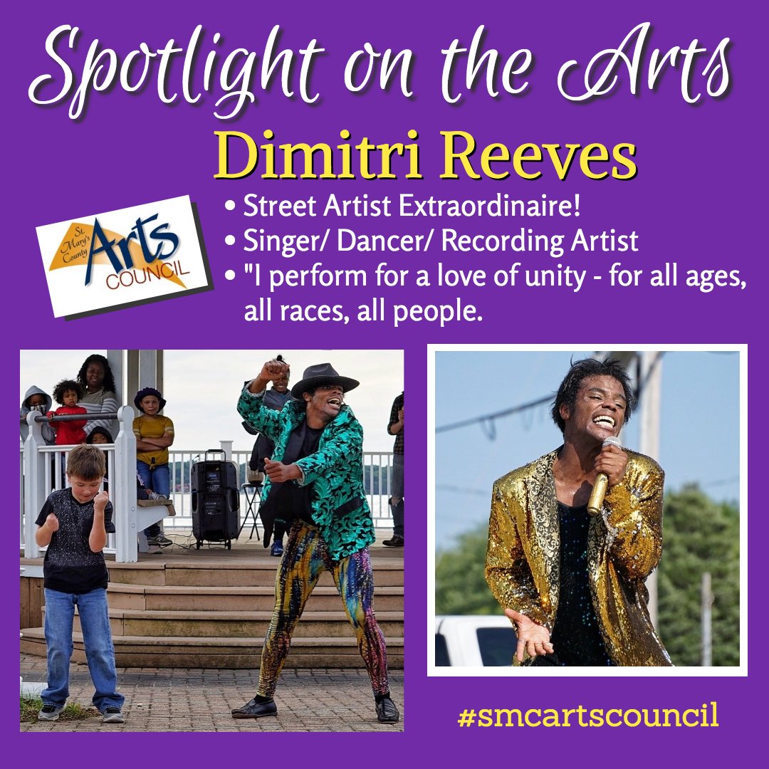 As a graduate of Great Mills High School, our featured artist revealed that being a singer/ songwriter/ dancer wasn’t an original career goal for him but rather something that he just started doing and grew to love. Read more about Dimitri here!
bit.ly/Dimitri-Reeves