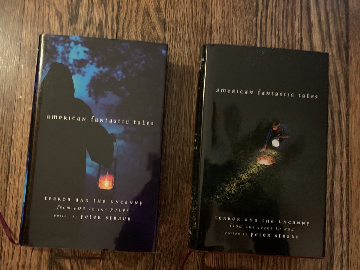 In the mid-2010s,  @peterstraubnyc did all us readers a favor, editing two magnificent anthologies:  @LibraryAmerica’s American Supernatural Tales, which runs the chronological gamut, and a collection of new creepy stories, Poe’s Children.