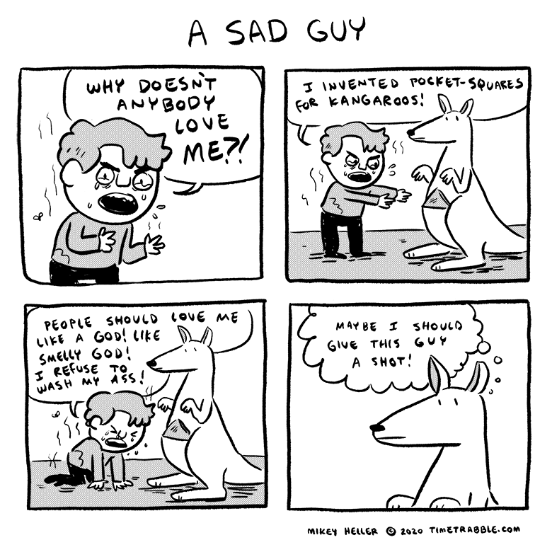 i drew a comic about a sad guy 