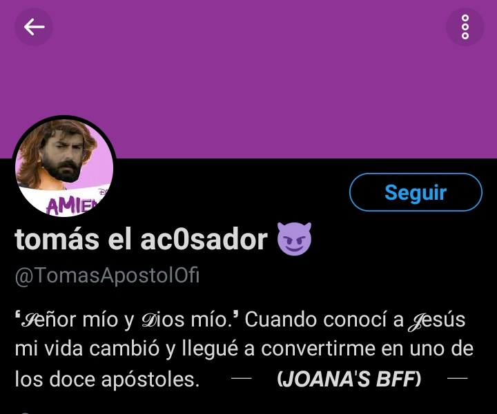 JesusComuArg's tweet photo. En serio no es gracioso y es irrespetuoso usar la imagen del actor para eso y encima reconocer que sos acosador.
Tene un poco de respeto por la novela y sus actores y olvidate que existe un fandom de verdad en Argentina. @TomasApostolOfi https://t.co/4YdczMSNFD