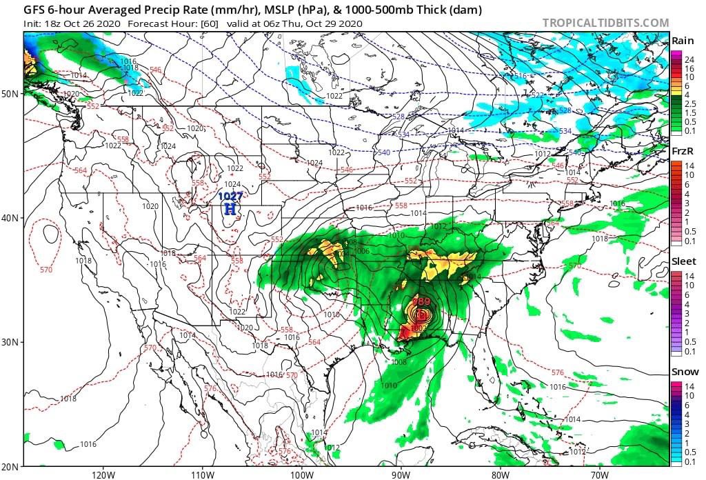 LilTym687's tweet photo. Well here goes our train ride.. 2'-3' of rain is expected for us from Wednesday through Thursday night as we continue to watch the remnants of hurricane #ZELTA move past the mid state.. ill have more in your full forecast tonight at 10PM https://t.co/2P2r92Znvd