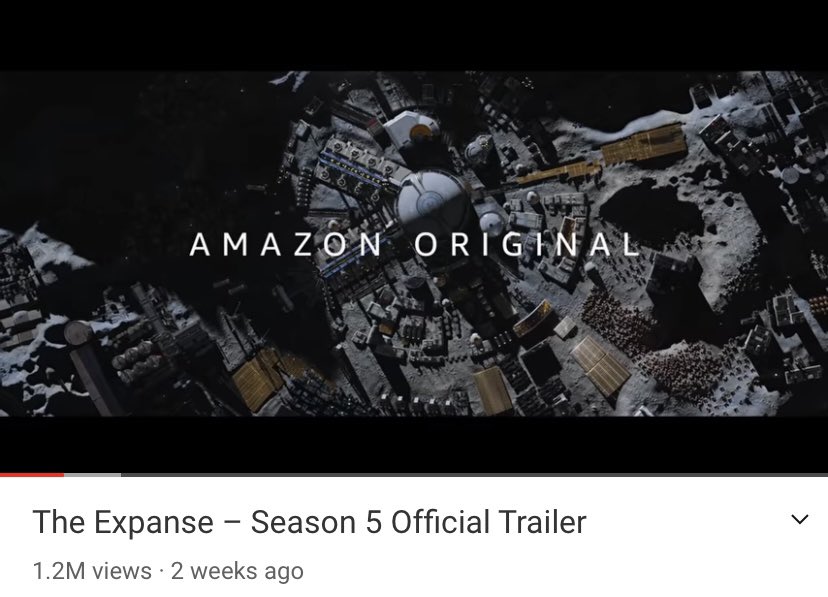 TheExpanseVerse's tweet photo. #TheExpanse season 1 trailer:
Released 5 1/2 years ago. 
Total views: 1.2 million.

The Expanse season 5 trailer:
Released 2 1/2 *weeks* ago. 
Total views: 1.2 million.

It seems like the word has really spread about our show! 🚀💫🙏

https://t.co/bTutRSbulR https://t.co/EHJtgmrIDW