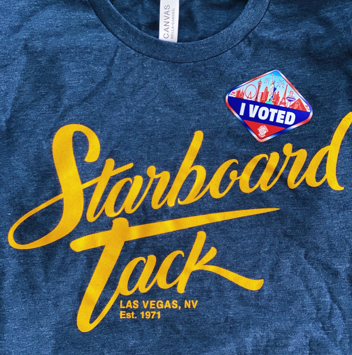 Get out + #vote ! Show your #vote  sticker for a complimentary San Miguel or well drink 🍹 PS shirts are back in stock + we now have tanks!