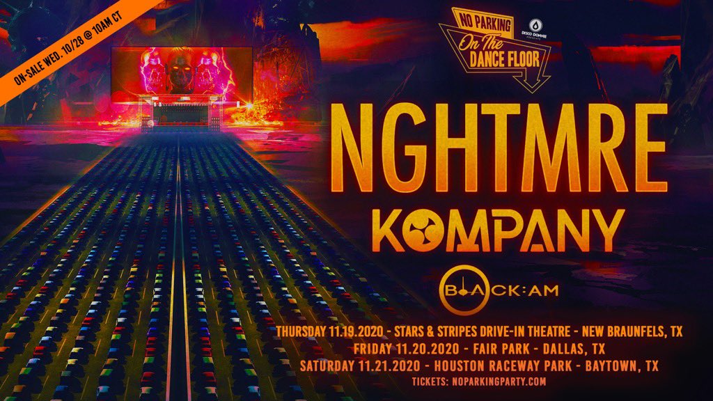 RealDiscoDonnie's tweet photo. Damn this traffic jam 🚗🚗🚗🚗

TEXAS  >> NGHTMRE

Tickets on sale Wed at 10 am CT

🔥🔥🔥🔥🔥🔥🔥🔥🔥🔥🔥🔥 https://t.co/2t6uKGHIwS