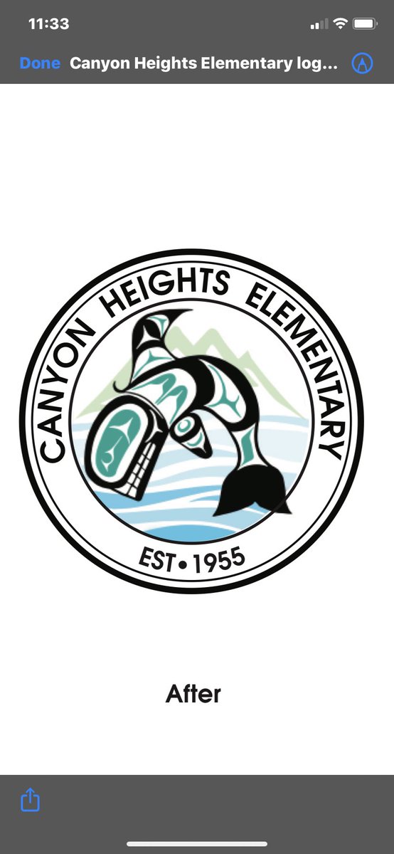 So appreciative of <a href="/CabaDICK/">Tchilaqs7Tchila (Gordon Dick)</a> work, our new logo has found its way, on drums, orange shirt day, and school spirit wear <a href="/NVSD44/">School District 44</a>