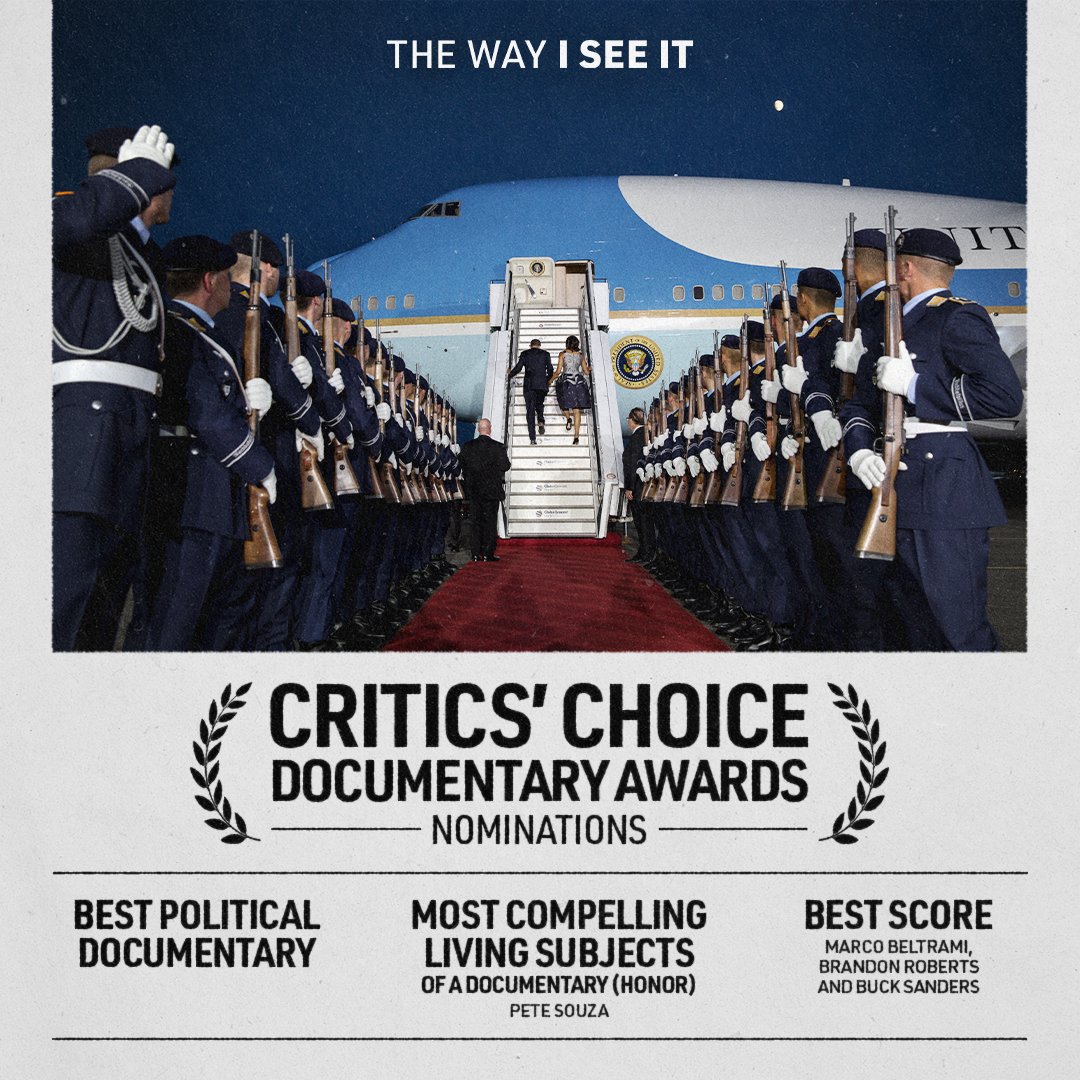 Congrats to the whole #TheWayISeeIt team on their three Critics' Choice nominations! Watch the film at home on demand now: thewayiseeitfilm.com