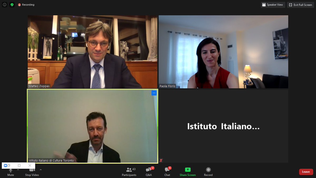 BAlumniToronto's tweet photo. Thank you  @matteozoppas  for the very interesting and insightful conversation on the internationalization path of San Benedetto mineral water with the collaboration of @IICToronto https://t.co/DXeCAORriR