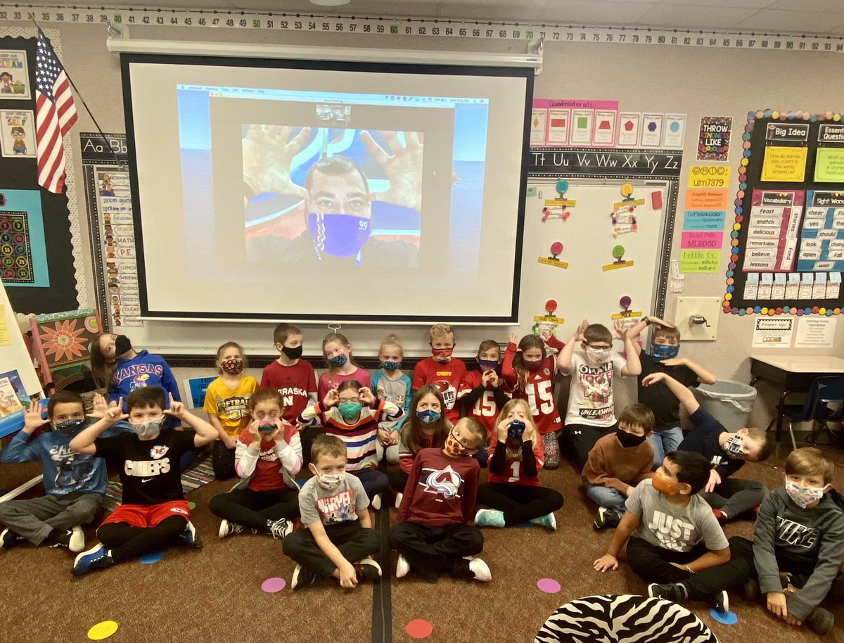 JACKIE_n_da_box's tweet photo. Thank you @horribleharry99 for zooming in with my second graders this morning for Team Day as a part of #RedRibbonWeek to talk about how we can be a good teammate in our lives! We all loved talking with you! #Proud2bMPS #WheelerWay #GoBills @CLManzitto @bcgesink https://t.co/gAs9gvU9Bg