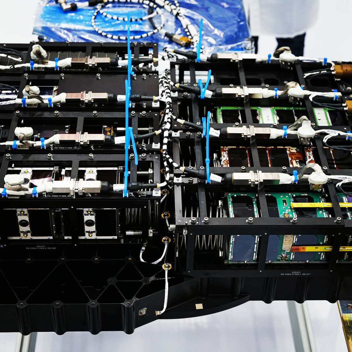 byuspacecraft's tweet photo. @BYU's first #satellites, the Passive Inspection CubeSats, are officially installed into @Virgin_Orbit LauncherOne release system. We're beyond excited to see our hard work come to fruition as our satellites get launched and perform their mission! 

@byu_flu
@NASA https://t.co/piLIZ95dxr