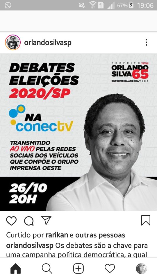 Acompanhe @orlandosilva no debate da @RedeConecTV 

#Debate2020 #EleiçõesSãoPauloCapital
#SPcomOrlandoSilva
#Vote65
#Vote65165