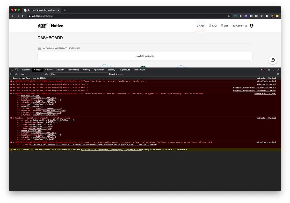 EliNemtsov's tweet photo. @verizonmedia If your Publisher Native solutions didn't have tons of bugs would be better. And even better if your support team would respond, or at least acknowledge they got a message and are working on it. https://t.co/168j20w8gL