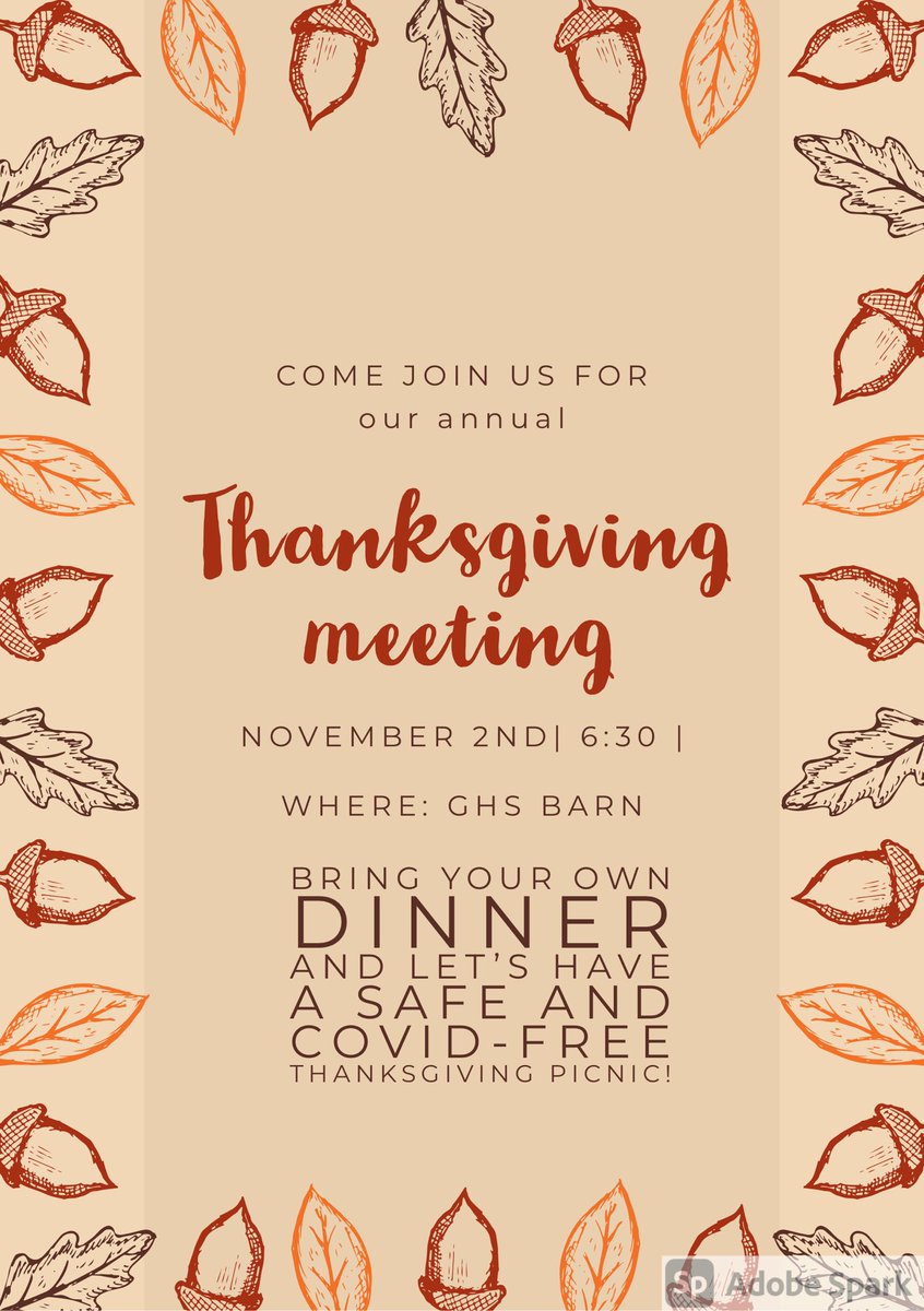 glenn_ffa's tweet photo. GLENN FFA! Come and join us for our first IN-PERSON meeting on Nov. 2nd @6:30! Meeting will be held at the Glenn Highschool Barn. https://t.co/m4N9uuHr1u