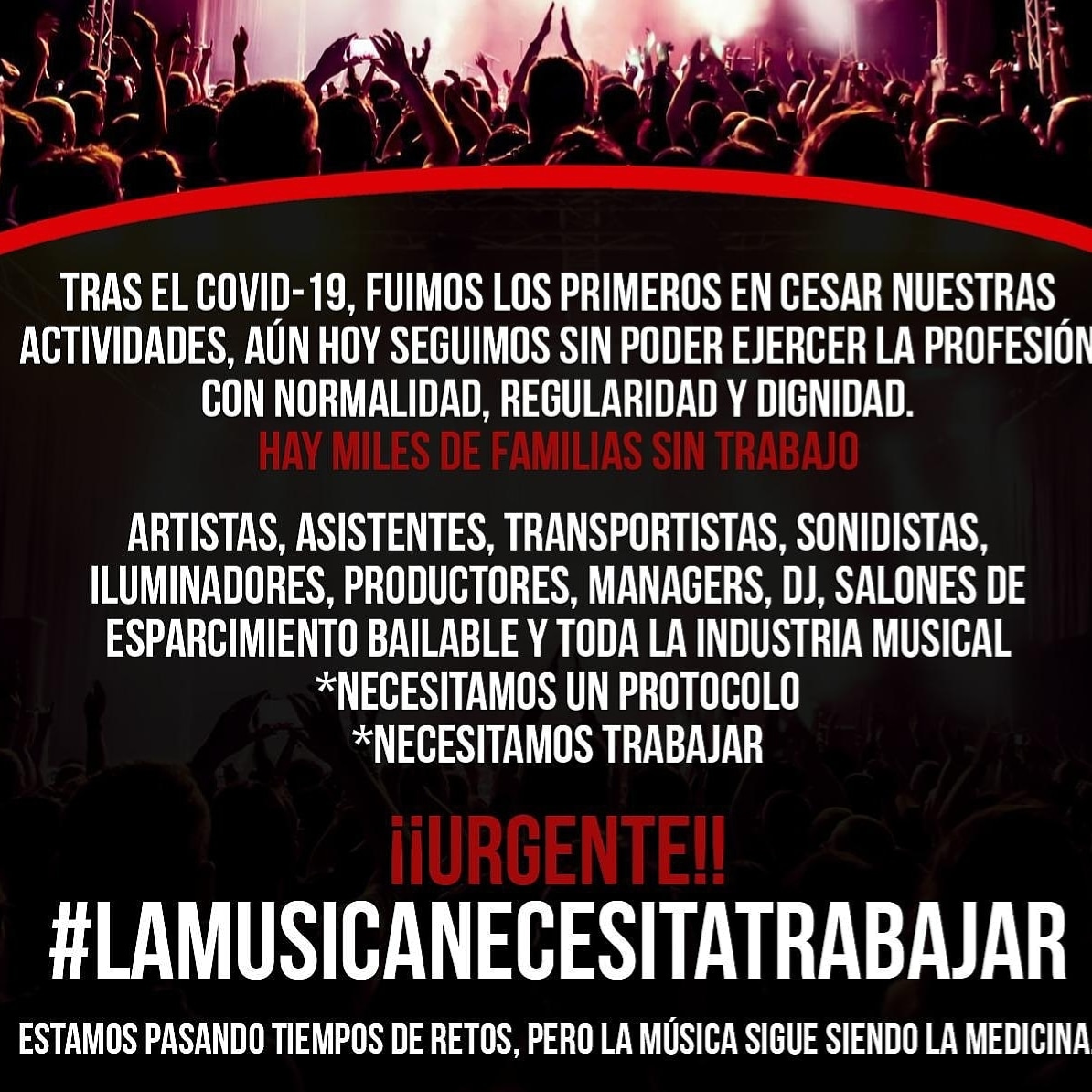 #lamusicanecesitatrabajar