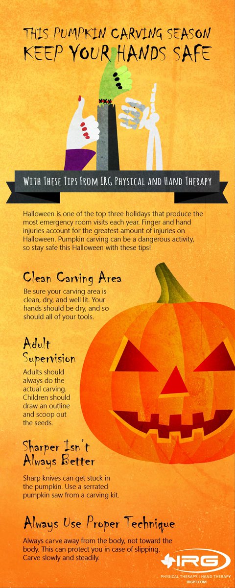 IRGPT (@irgpt) on Twitter photo How to avoid hand injuries this pumpkin carving season: 
    🎃 Clean carving area
    🎃 Adult supervision 
    🎃 Serrated knives
    🎃 Proper technique 
#Halloween How to avoid hand injuries this pumpkin carving season: 
    🎃 Clean carving area
    🎃 Adult supervision 
    🎃 Serrated knives
    🎃 Proper technique 
#Halloween