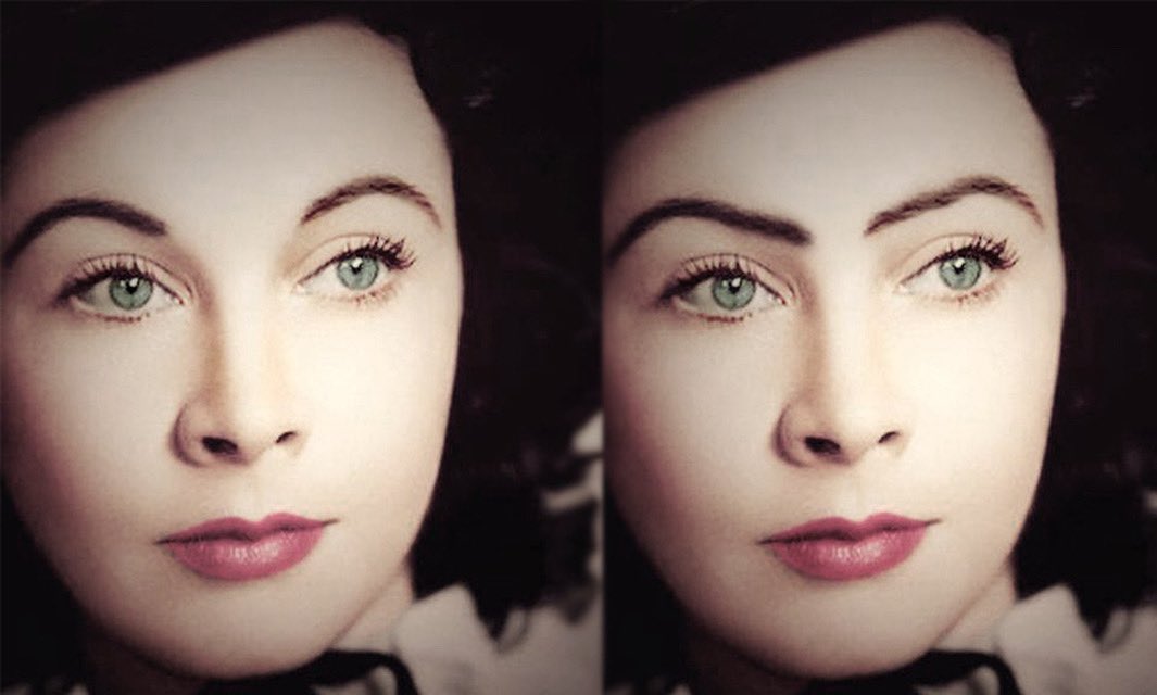 NinasHairParlor's tweet photo. #vivienleigh ‘s delicate features enhanced by perfectly shaped and positioned eyebrows (left)VS what she may have looked like if her brows were shaped by 2020 standards (right).

#vivienleigh #archedeyebrows #vintage #facialgeometry #vintagebeauty #modernbeauty #eyebrowshaping https://t.co/fr7PQjgRHV