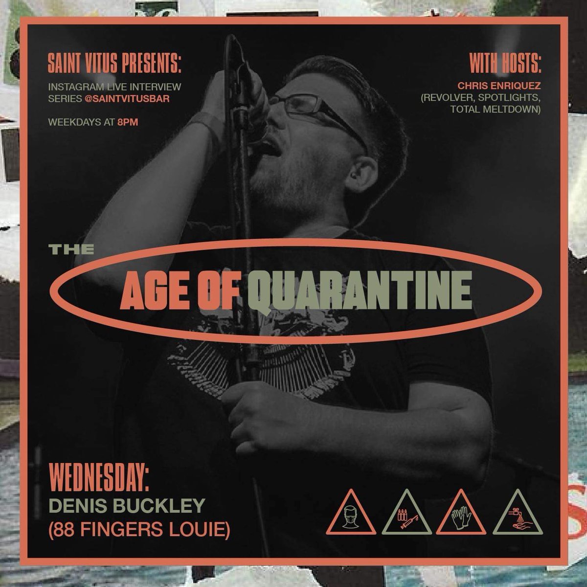 This Wednesday, I’ll be gabbin’ with my pal Arty on #ageofquarantine via @saintvitusbar IG live at 8pm EST.
