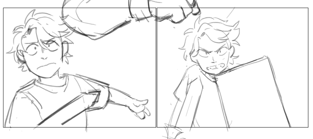 thumbnail vs rough pass

i told you im still working on that comic 