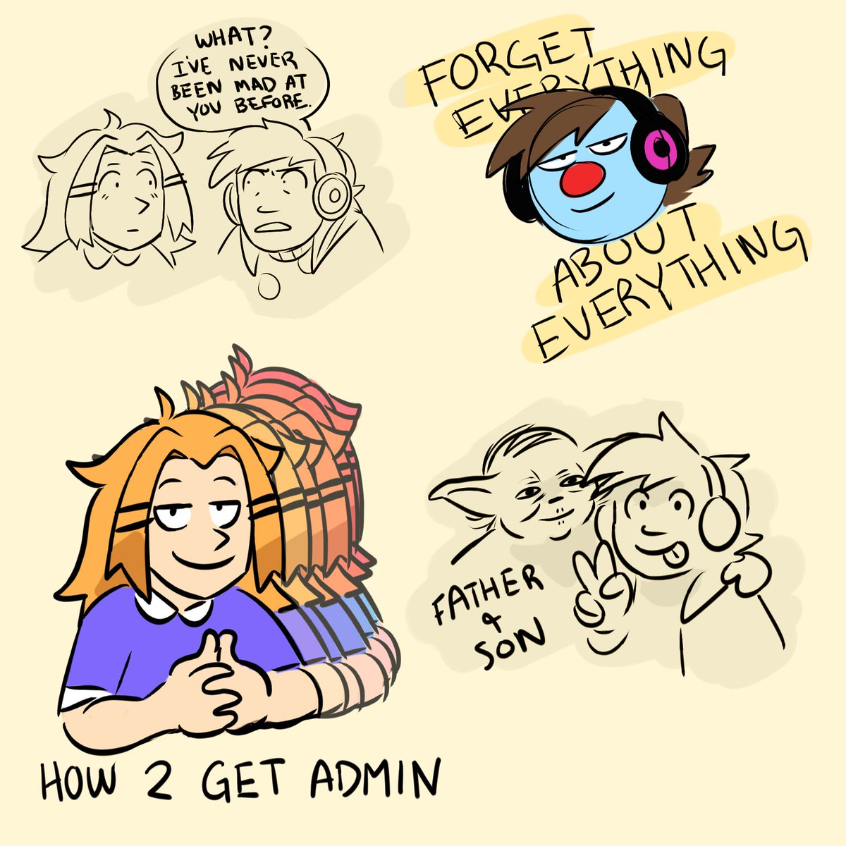im sleepy so all i had in me were doodles u_u @clown_depot @hp_hollowtones monky time