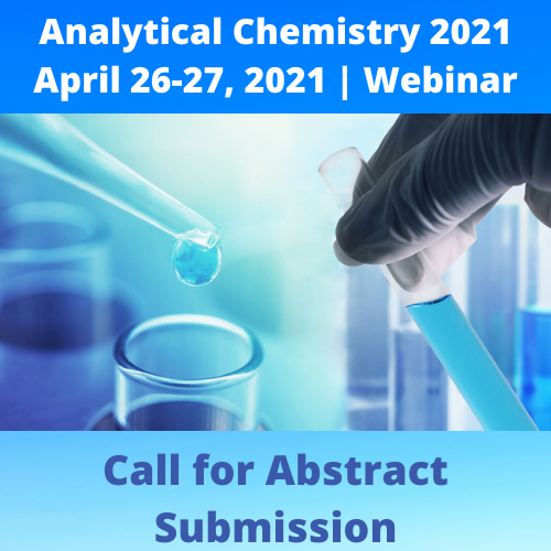 LisaEmi51945633's tweet photo. Join  #Webinar  on #Analytical_Chemistry_2021 and share your #research on latest thoughts and findings on #Analytical_Chemistry and #Chromatography  in special #session. 
#Register_now 
#Speaker_slots_available https://t.co/i17S5hV7N2