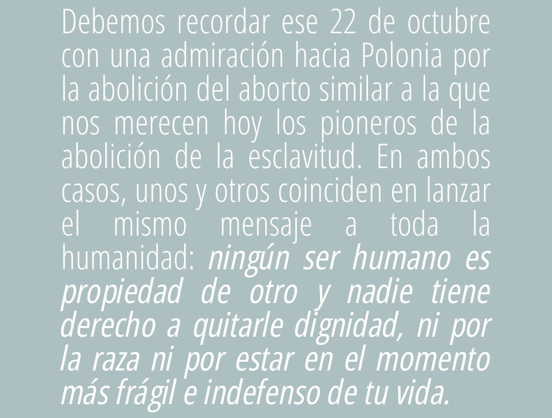 juviaguas's tweet photo. Hoy te aplaudimos Apolonia por defender los derechos humanos sin excepción, declarando 
el aborto eugenésico ilegal, dando así un paso hacia la protección total de los no nacidos. https://t.co/S8EmmmIZ0H