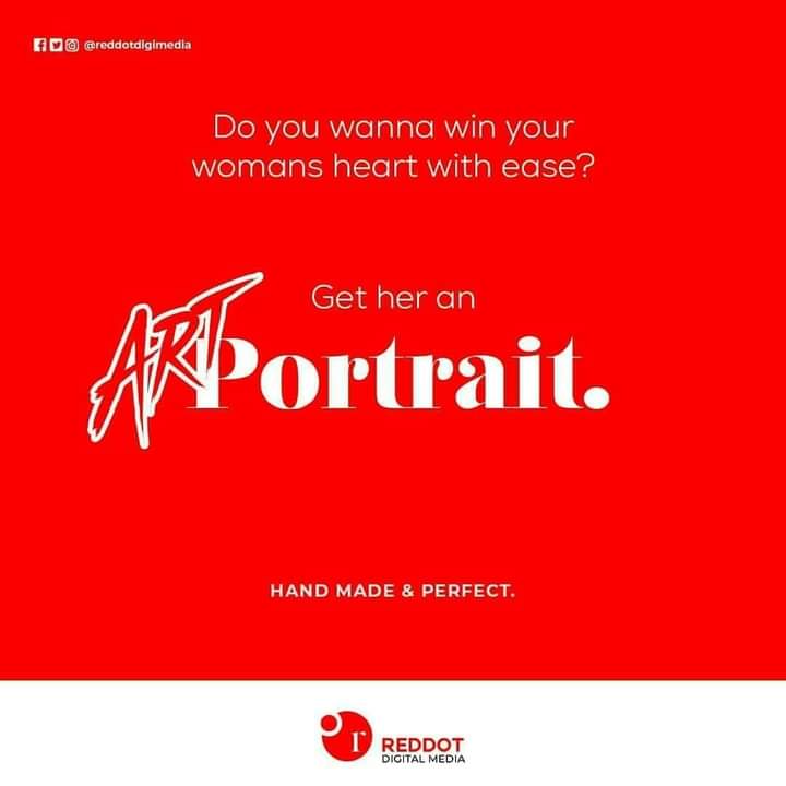 reddotdigimedia's tweet image. #reddotdesign 
#reddotdigitalmedia 

Actions they say speak better and faster than word.

Profess you love differently.
Show her you care beyond words.

Contact us for one of such beautifully done art designs,

#art #FasholaChallenge #indomie  #Mourinho #design #designs