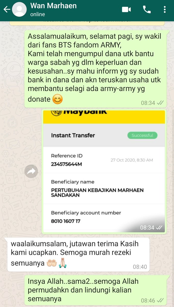 Alhamdulillah managed to donate for another region which are Tawau and Sandakan! This happens thanks to you guys MY Armys..i am truly proud of us  May God Bless!