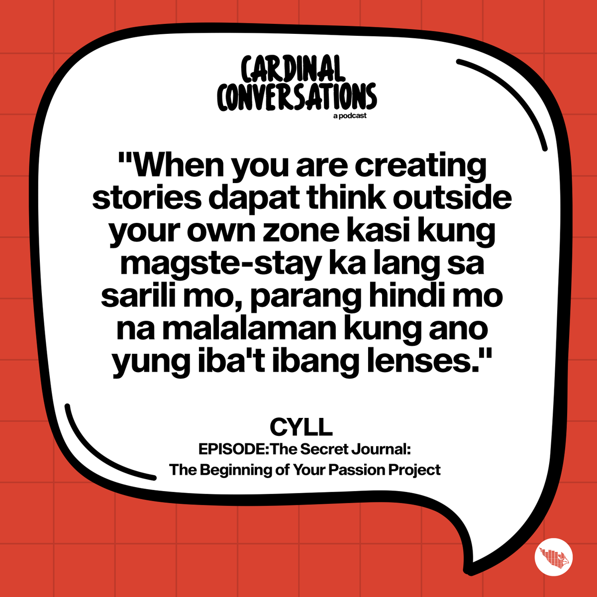 mapuarc's tweet photo. Listen to your heart and pursue your dreams! Catch up on the latest episode of #CardinalConversations as Mak and Cyll talk about starting your very own passion project with the head of Globe Studios, Mr. Quark Henares. Listen here at https://t.co/XwwriPqelv #MapuaRC https://t.co/3gzqtyfx45