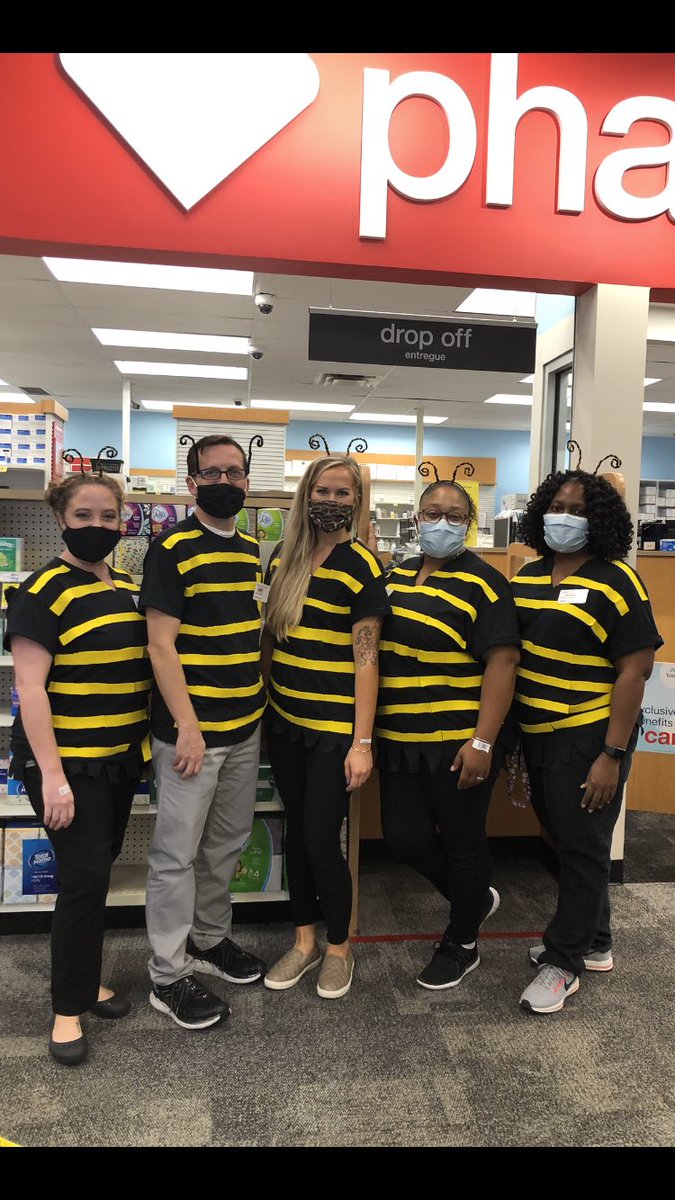 Never know what you’re going to see in the pharmacy during Halloween week- ran into some some busy worker bees today! 🐝🎃👻 #HappyHalloween #FunAtWork #EngageAndInspire #BringYourPersonalBest