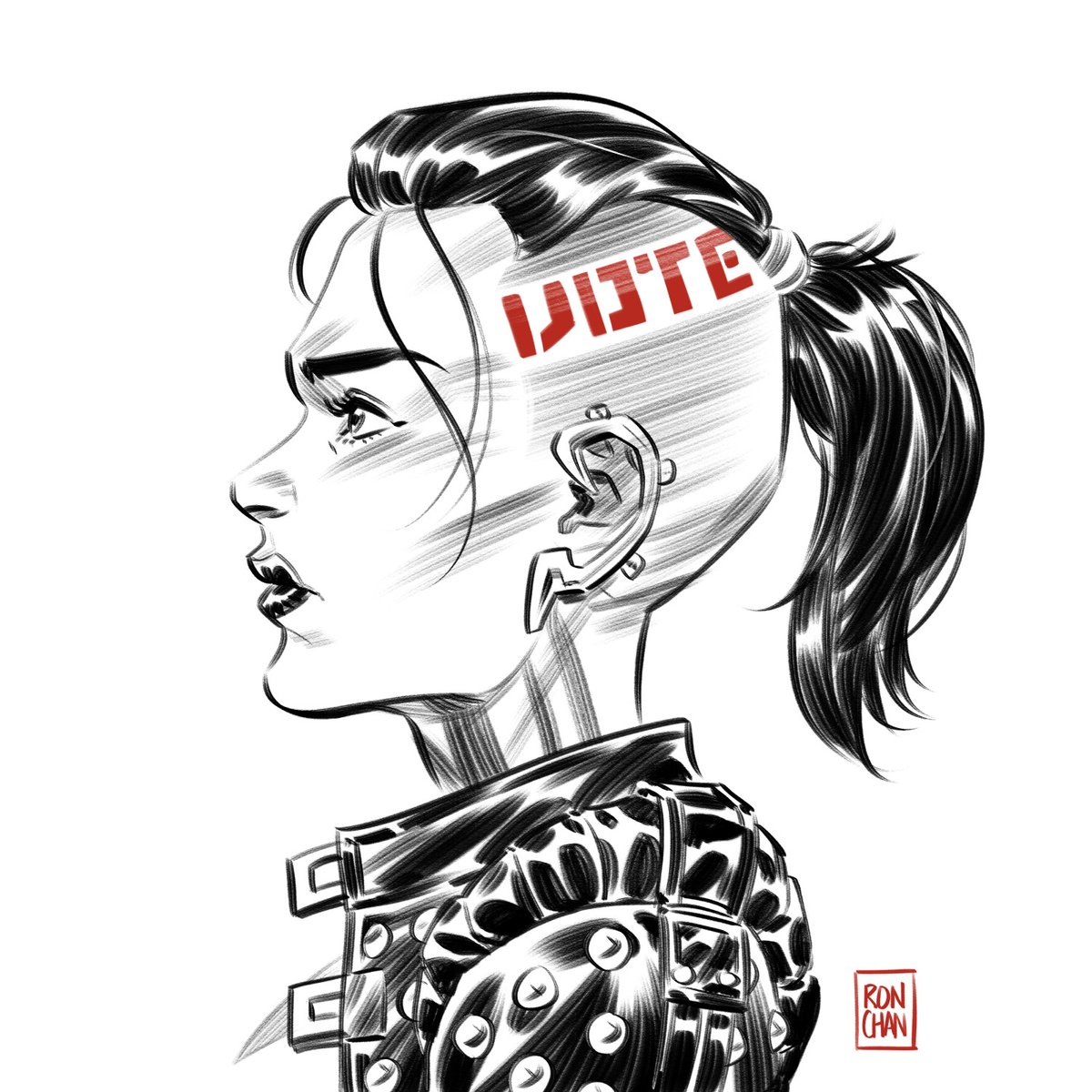 RonDanChan's tweet photo. VoteTober Day 26: Jack from Mass Effect! Every day in October, it's a sketch of one of your favs reminding you to vote! #VoteTober #JaquelineNought #MassEffect #JackSubjectZero https://t.co/Drn5dR6woz