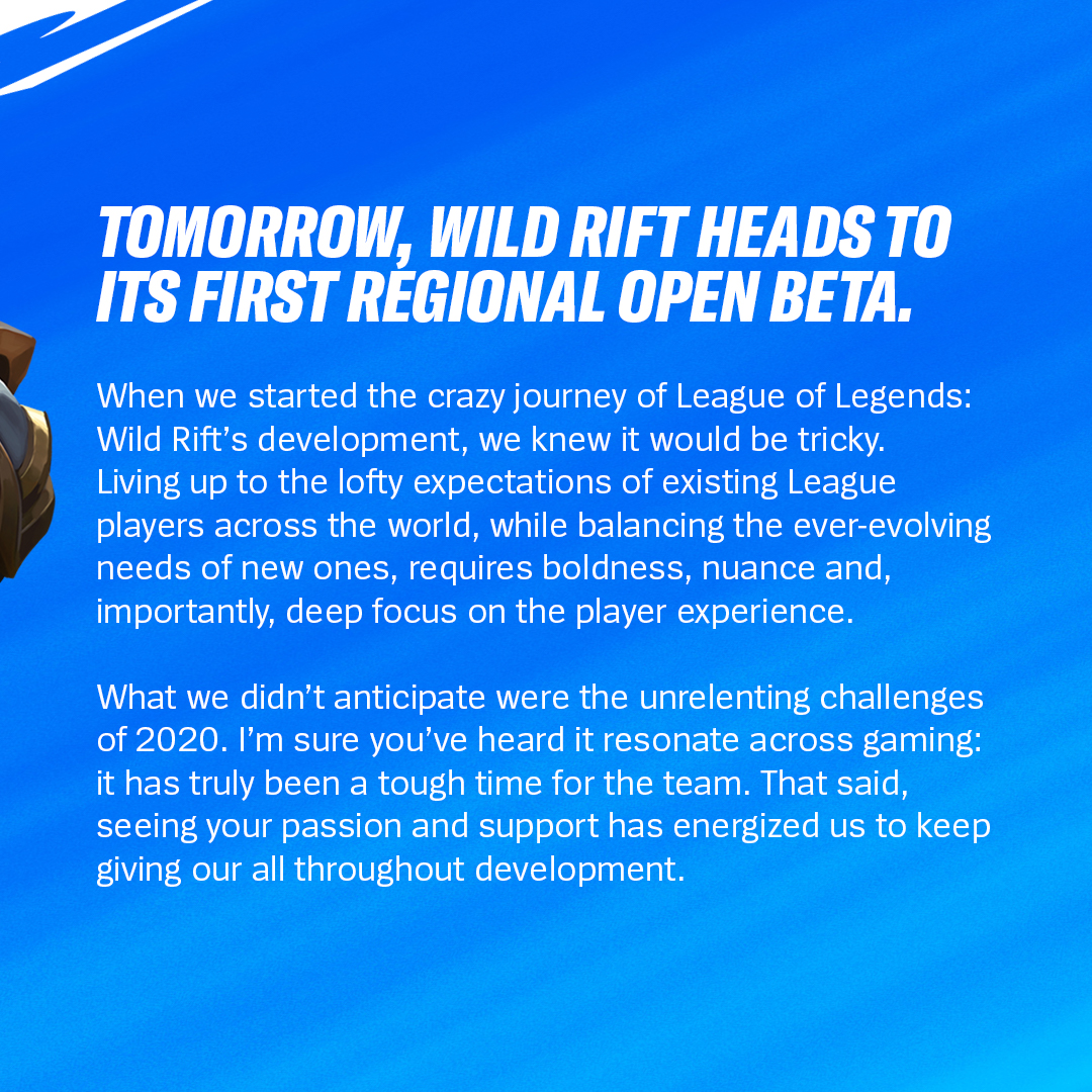 wildrift's tweet photo. To the Wild Rift community, we have one more thing to say. #GetRiftReady https://t.co/6fwJPB57fy