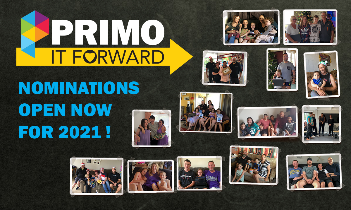 This year for Christmas, Primo is giving 3 families in need free internet for a year. We are asking for your help to share the message in your networks and nominate a family or families today!
For more details on how to nominate a family go to; facebook.com/PrimoItForward/
