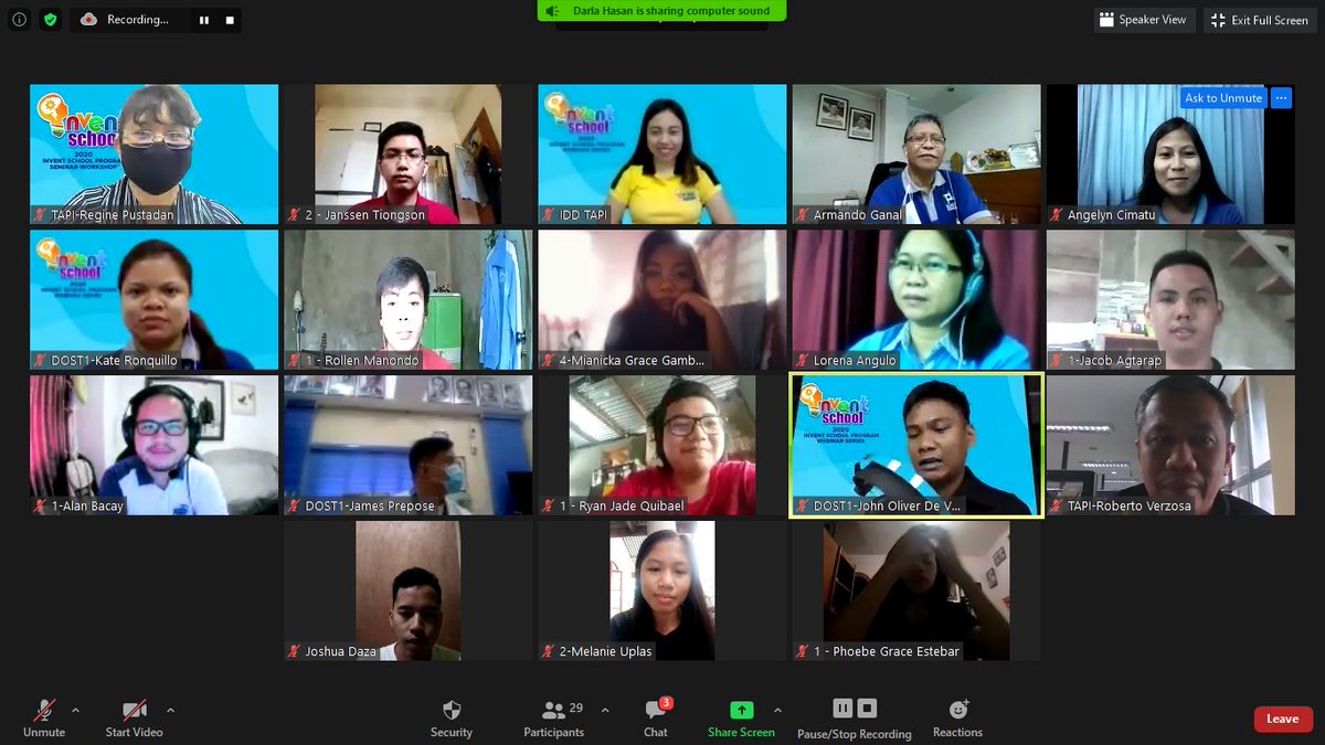 idd_tapi's tweet photo. We are now on our second Invent School Program webinar with Region 1! 💙 This time, we're going to spend two fun days of learning with students in the college level. ✏️😀
#InventSchoolProgram #ISPGoesDigital #ISPRegion1 https://t.co/pYDVkbzZK4
